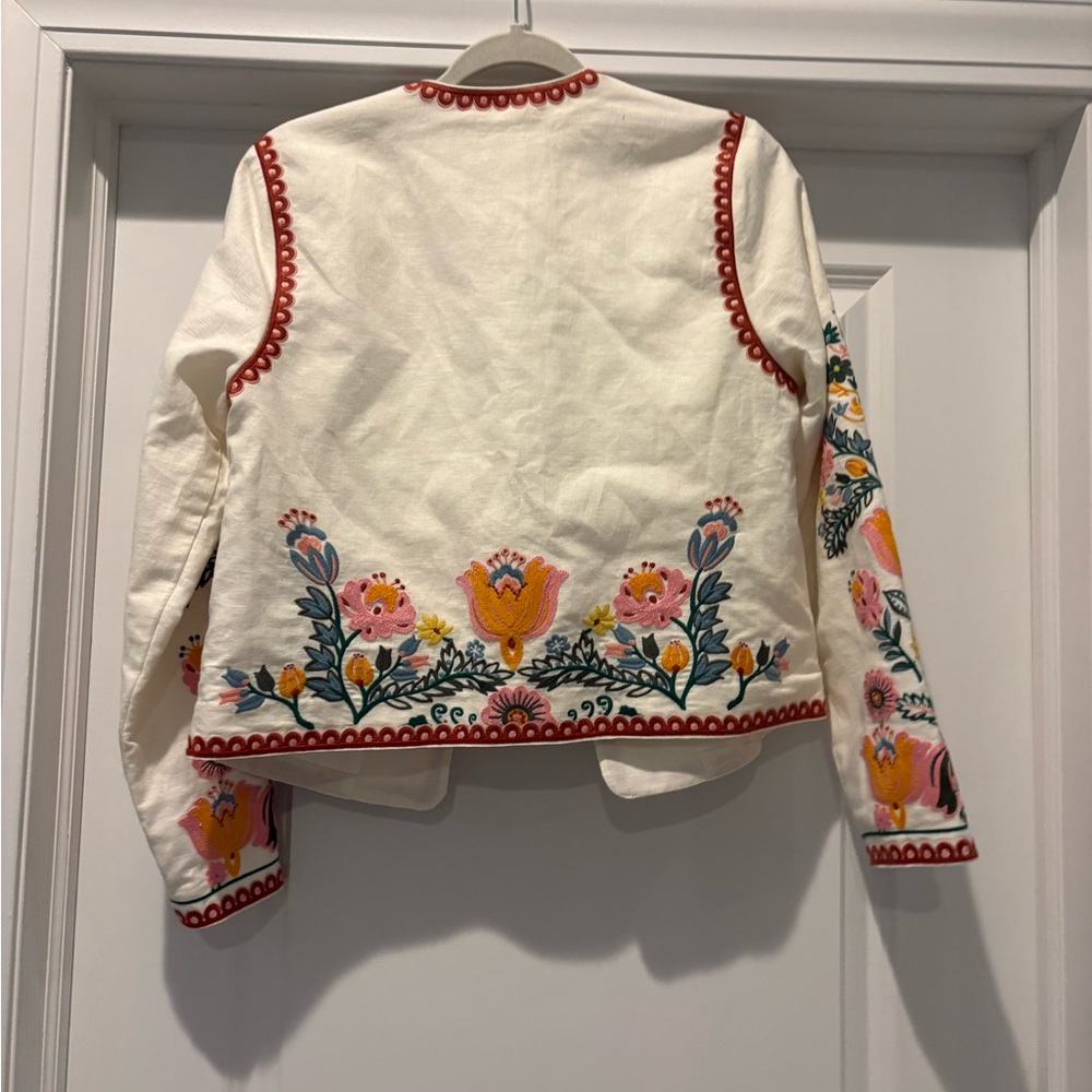 Boden jacket NWT 6 embroidered item jacket Islington Multi Floral Embroidery - Picture 13 of 15